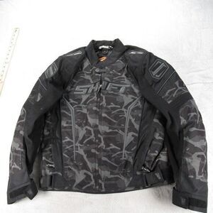 Shift Avenger‎ Jacket Men Medium Black Camo Zip Elbow & Shoulder Pads Motorcycle